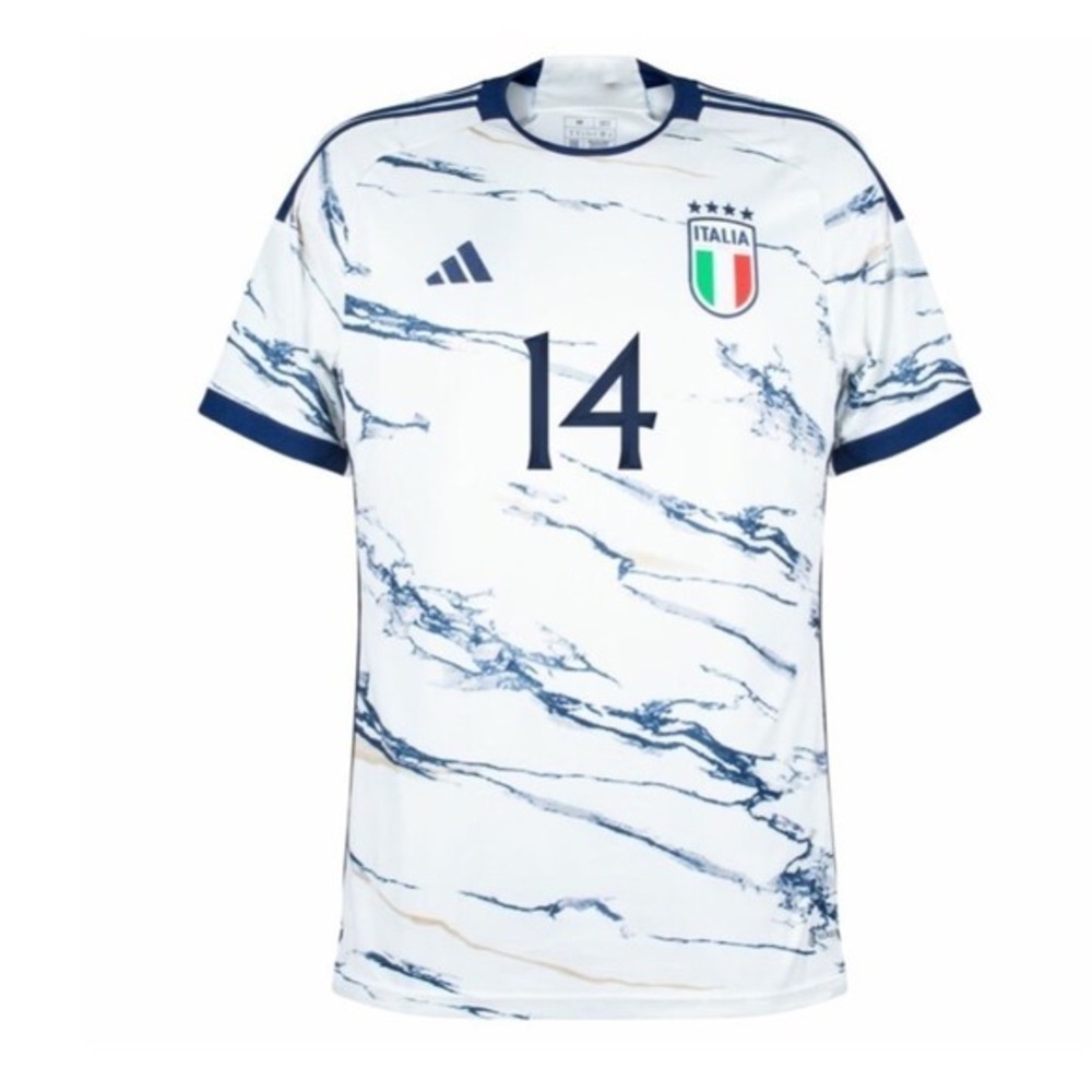 Adidas Italy Away Chiesa 14 Soccer Jersey 2023-2024‎ White Size Medium NWT